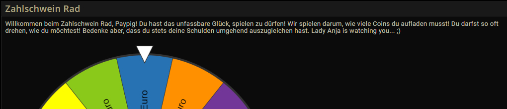 Das Zahlschwein Rad: Neues Spiel für Geldsklaven